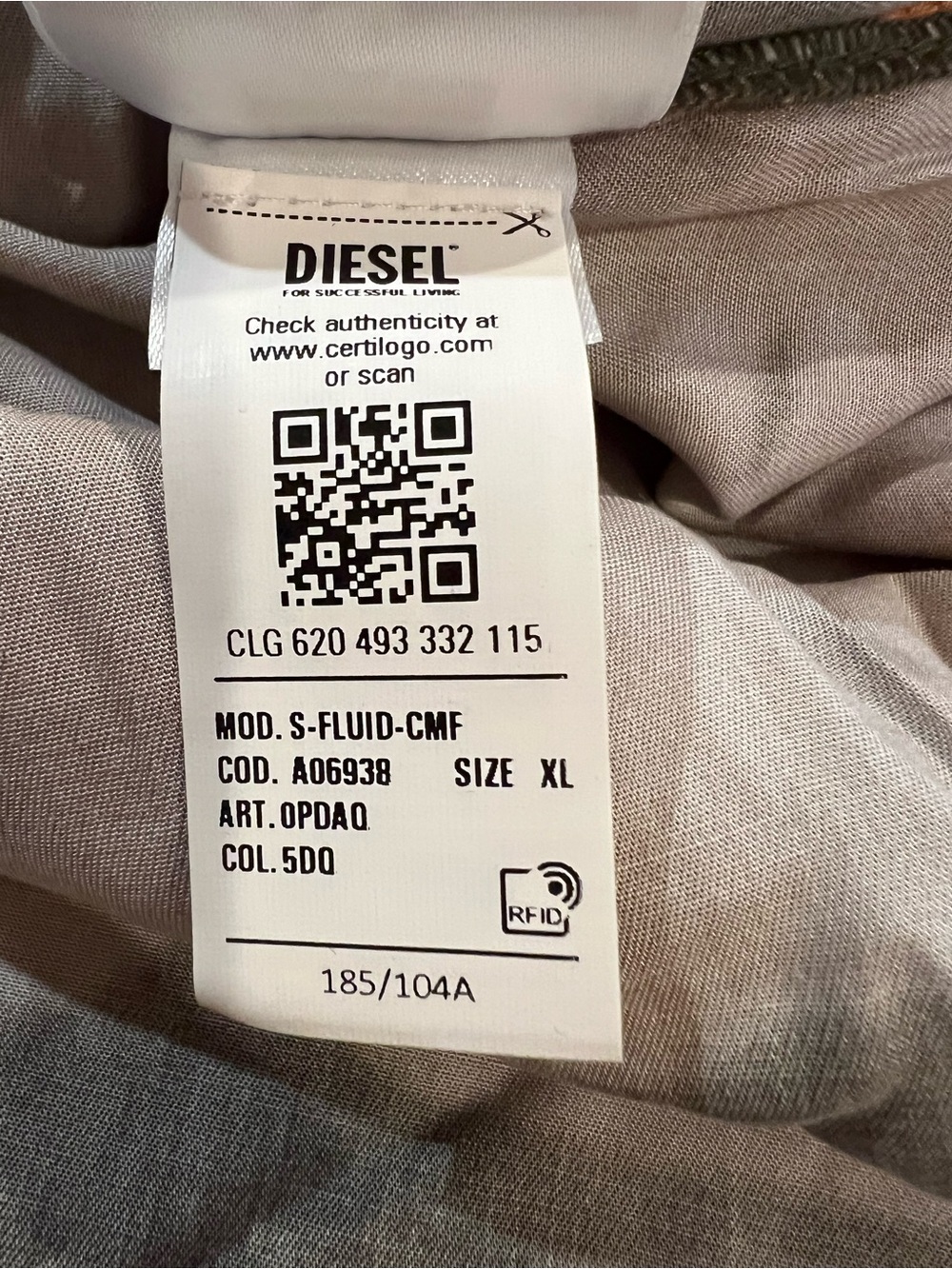 Diesel S-Fluid-CMF Oversized Lyocell Shirt XL Abstract Camo Print NWT - Picture 8 of 13